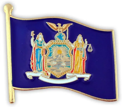 Vista 8 de PinMart Pin de solapa esmaltado con bandera del estado de EE. UU Chapado en oro de Alabama