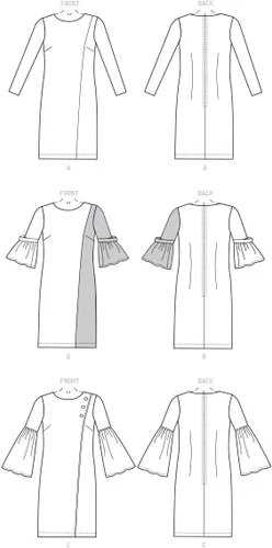 Vista 8 de Butterick Patterns - Patrones de costura para vestidos de mujer tallas 18 a 20 W 22 a 24 W color blanco