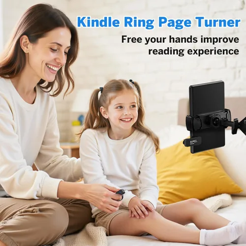 Vista 2 de Anillo girador de páginas para Kindle, control remoto para iPhone, iPad, tabletas Android, lectores electrónicos, girador de páginas para Kindle