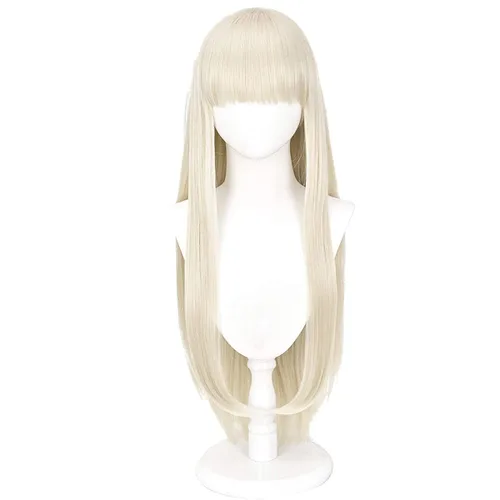 Vista 2 de Lusha Yomoduki Runa Cosplay Pelucas Anime Kakegurui Traje Jugar Pelo Sintético con Casquillo de Peluca Gratis