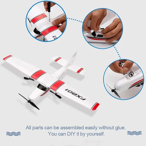 Vista 5 de GoolRC Avión RC, avión de control remoto de 2.4 GHz, avión de control remoto de 2 canales, planeador de espuma EPP, avión RC fácil de volar