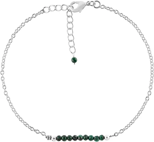 Vista 21 de YANARA Pulsera de tobillo para mujer, piedra de nacimiento natural, cuentas de piedras preciosas, tobillera delicada hecha a mano de 9 pulgadas +