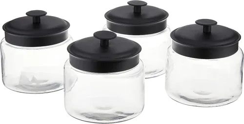 Vista 3 de Anchor Hocking - Tarro con tapa de metal negro (1.5-galones)