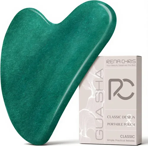 Vista 16 de Rena Chris Herramientas Gua Sha Faciales: Herramienta Guasha Natural de Obsidiana para Terapia de Acupuntura Facial, Masajador Facial para Esculpir