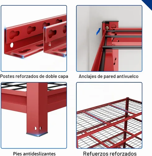 Vista 6 de FLEXIMOUNTS Estantería de garaje, 60 pulgadas de ancho x 72 pulgadas