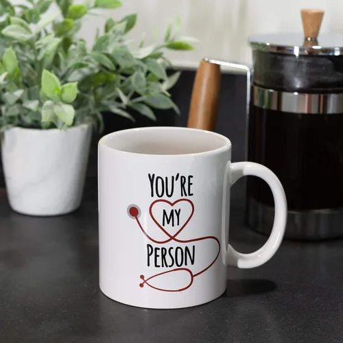 Vista 5 de Surreal Entertainment Greys Anatomy You're My Person Taza de café de cerámica Taza coleccionable de celebración de la amistad Capacidad para 16