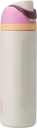 Vista 95 de Owala FreeSip - Acero inoxidable - 32 oz - Morado/Azul (pistas de esquí de los años 80)