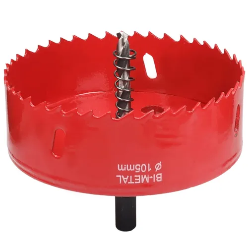 Vista 16 de Utoolmart Sierra de taladro bimetal profesional de acero inoxidable, 0.984 in de profundidad de apertura con mango triangular (2.953 in)