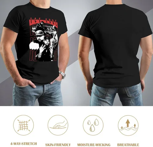 Vista 5 de Camisetas musicales de algodón de manga corta con cuello redondo para hombre, camisetas gráficas de moda