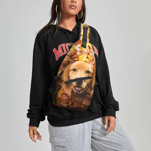 Vista 7 de Famame Mochila bandolera para el pecho, bolsa cruzada para el hombro, gimnasio, ciclismo, viajes, senderismo, para hombres y mujeres, multicolor 26