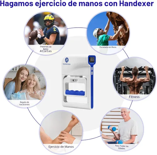 Vista 6 de Grip Strength Tester 265lb/120kg, Digital Hand Dynamometer FDA Registered with Backlit LCD for Grip Strength Testing and Training
