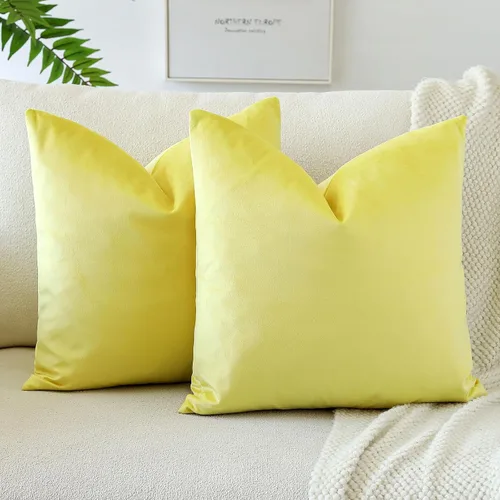 Vista 30 de OTOSTAR - Fundas de almohada decorativas de 16 x 16 pulgadas, fundas de cojín de terciopelo suave, fundas cuadradas para sofá, cama, sofá del hogar