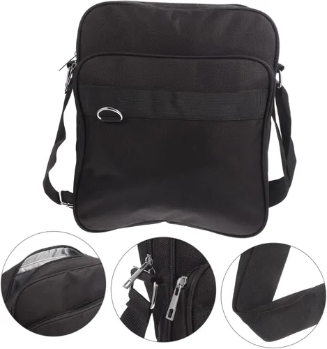 Vista 7 de UKCOCO Bolsa de mensajero minimalista para hombre, 3 piezas, bolsa cruzada minimalista de hombro para mujer, monedero mediano para mujeres