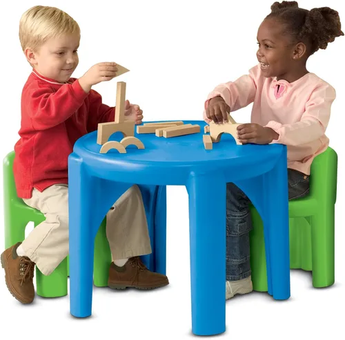 Vista 6 de Little Tikes Bright 'n Bold Mesa y sillas, verde/azul, 24 x 24 x 18