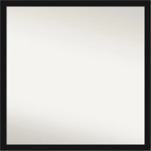 Vista 200 de Amanti Art Espejo de baño negro para sobre fregadero, 22 x 22 pulgadas, espejo de tocador cuadrado estrecho negro Avon, marco de madera casual