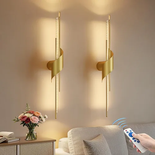 Vista 9 de camuucci Battery Operated Wall Sconces Set of Two,Modern Wireless Wall Lights,LED Rechargeable 20000mAh Not Hardwired Remote Control Dimmable Wall