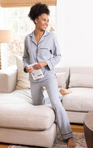 Vista 55 de PajamaGram Conjunto de pijama para mujer – Pijama para mujer, jersey novio, 100% algodón