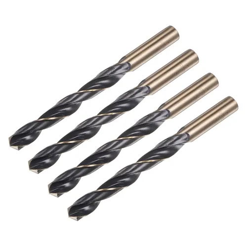 Vista 11 de uxcell Brocas Jobber de 0.118 in (0,118 pulgadas) de nitruro negro y oro recubierto de titanio M2 de alta velocidad (HSS) Brocas helicoidales