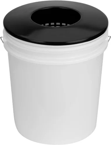 Vista 5 de Macetas de red de 6 pulgadas para cubos de 5 galones (paquete de 6), tapas de cesta hidropónicas sin BPA DWC