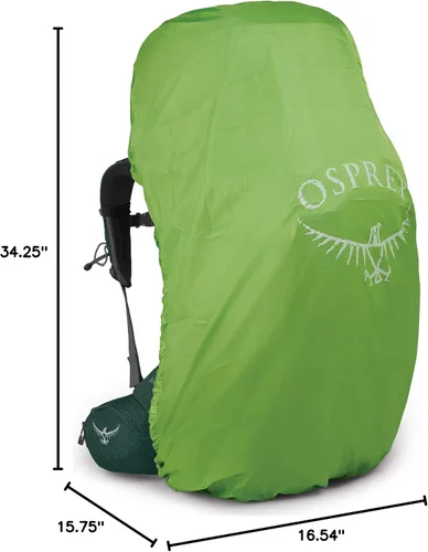Vista 5 de Osprey Aether Plus 100L Mochila de mochilero para hombre, Axo Green, S/M