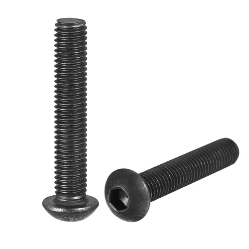 Vista 13 de uxcell Tornillos de cabeza de botón hexagonal M8x40mm Tornillos de acero de aleación 10pcs