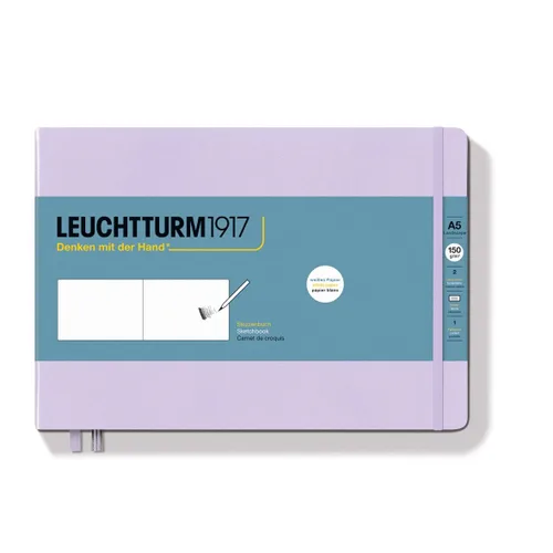 Vista 18 de Leuchtturm1917 - Medium A5 Hardcover Sketchbook (Black) - 112 Pages of 150g/m² Paper Negro