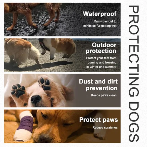 Vista 7 de 20 zapatos para perro, zapatos transpirables de doble capa para perro, protector de pata de perro, botines para perro para evitar lamer, botines