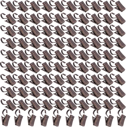 Vista 14 de BIHRTC Paquete de 25 mini clips para cortinas, ganchos para cortinas, clips para varillas, clips para luces, ganchos en S de acero inoxidable
