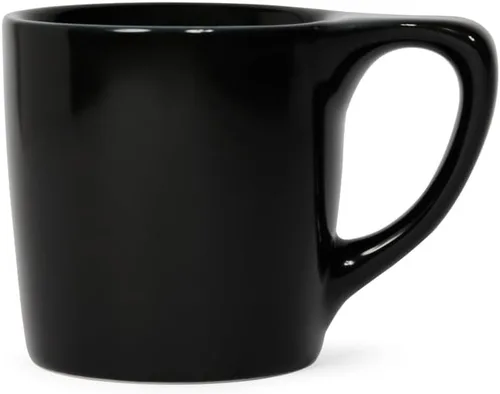 Vista 3 de notNeutral Lino - Taza de café de porcelana para uso personal, restaurante, comercial, 12 onzas (negro)