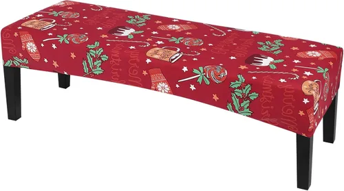 Vista 40 de SearchI Funda para banco de comedor, fundas largas elásticas y lavables para asiento de banco de banco rectangular, para comedor, sala de estar Flor