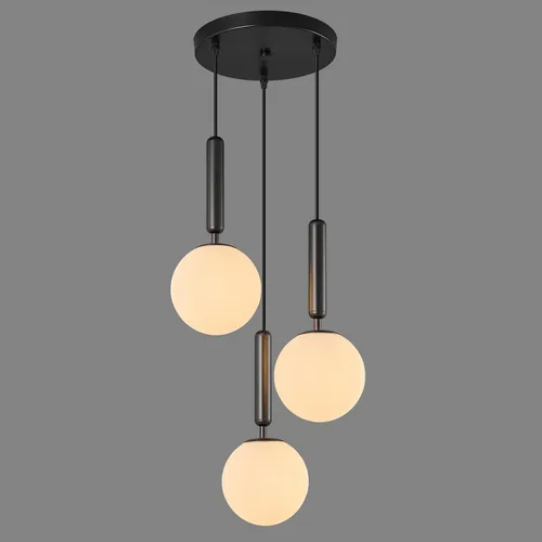 Vista 11 de Lámpara Colgante Negra Moderna Accesorio de Luz Colgante para Isla de Cocina de Mediados de Siglo con Lámpara Colgante de Globo Iluminación Colgante
