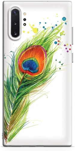 Vista 16 de Inspired Cases - Compatible con iPhone Xs Max - Funda protectora con textura 3D para Apple iPhone Xs Max - Plumas de pavo real acuarela