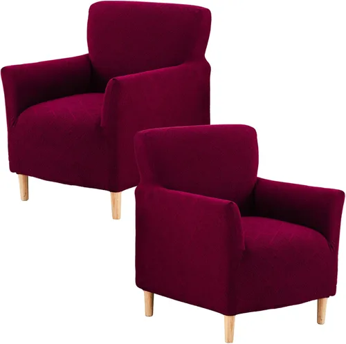 Vista 55 de Fundas de jacquard para sillón de banquete, fundas suaves para sillón de 1 pieza, fundas elásticas para silla de sala de estar, antideslizantes