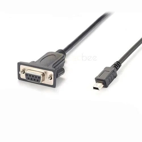 Vista 3 de Elecbee Mini USB a DB9 Hembra Cable Serial Mini USB 5 Pin Macho a DB9 9 Pin Hembra Serial RS232 Cable Convertidor 1M Conecta Dispositivos Legados