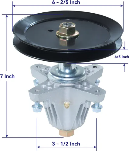 Vista 3 de 918-05078A Conjunto de husillo con polea tensora 756-05034A reemplaza a MTD 918-05078A Cub Cadet 918 05078A 918-05078 618-05078A 618 05078A para Cub
