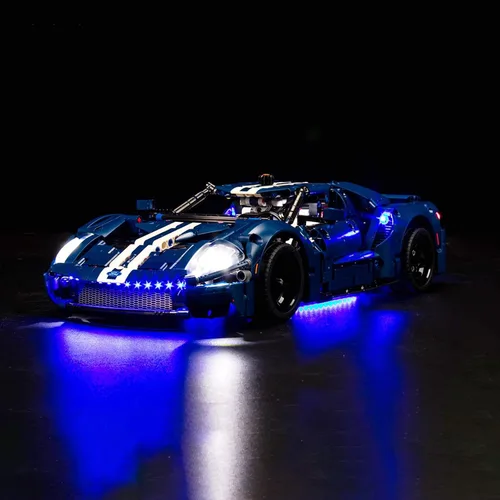 Vista 2 de VONADO Kit de luces LED para Lego 2022 Ford GT 42154, kit de luces Technic Ford GT de bricolaje compatible con automóvil Lego (sin modelo)