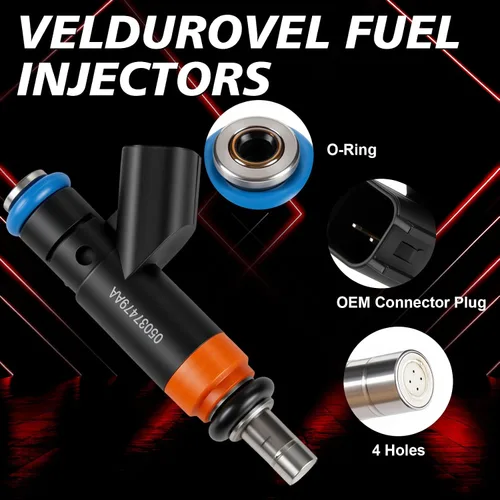 Vista 4 de 5037479AC Juego de 8 Inyectores de Combustible Hemi 5.7L V8 Compatible con Ram 1500 2009-2018, Ram 2500 2009-2017, Dodge Charger 2010-2016 2018