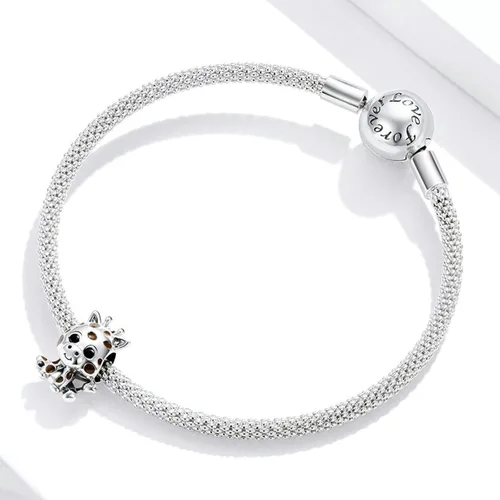 Vista 4 de Abalorio de plata de ley 925 con forma de jirafa y mono, para perro, para pulsera de pandora