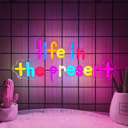 Vista 15 de Letrero de neón blanco con texto en inglés «Congrats – Letrero de neón LED regulable para decoración de pared de 17.7 x 9 pulgadas, decoración