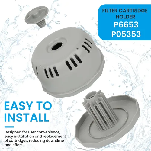 Vista 3 de P6653 P05343 54123 54112 - Soporte de cartucho de filtro de repuesto para bañera de hidromasaje, compatible con filtros tipo VI, soporte de cartucho