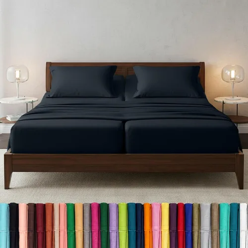 Vista 21 de Elegant Comfort - Juego de sábanas de microfibra de 1500 hilos de calidad hotelera prémium de 4 piezas - Resistente a arrugas, sábana bajera