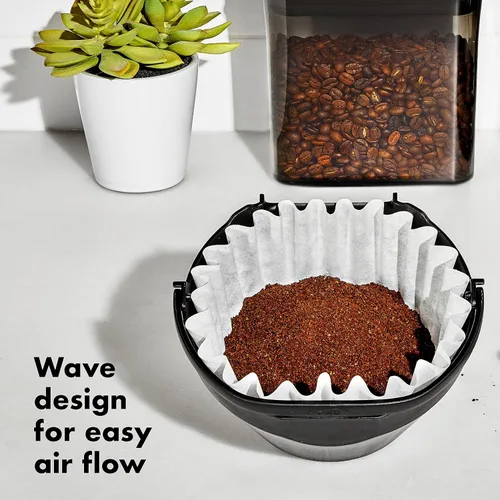 Vista 3 de OXO Brew - Filtros de café grandes estilo cesta comercial, 5-12 tazas