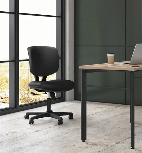 Vista 2 de HON Volt Silla ergonómica de oficina, sin brazos, silla de escritorio de Parte trasera de tela