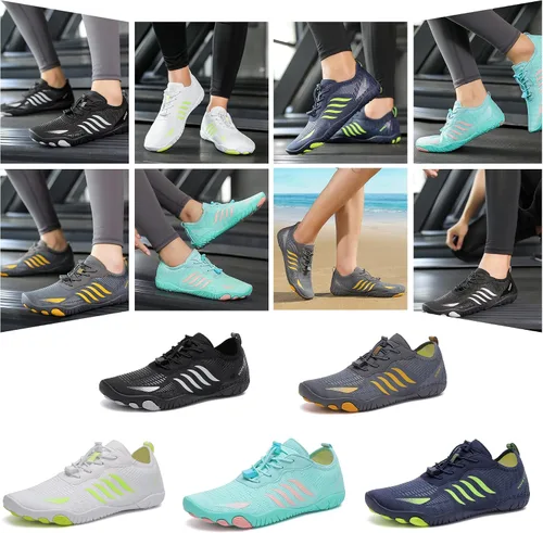 Vista 6 de Zapatos de agua ligeros y cómodos para hombres y mujeres, zapatos acuáticos de secado rápido, zapatos de playa al aire libre para buceo, caminar
