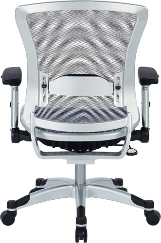 Vista 9 de Space Seating Silla de oficina de rejilla de aire ejecutiva serie 317 con respaldo de malla transpirable, soporte lumbar, control de inclinación