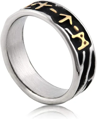 Vista 3 de BAVIPOWER Colgante de cabeza de lobo vikingo, cadena de quilla de acero inoxidable, collar nórdico, potente joyería pagana para hombres y mujeres