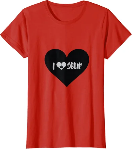 Vista 90 de I Love Soup - Camiseta de regalo con forma de corazón, Blanco, S Asfalto