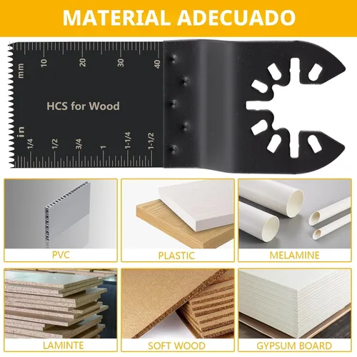 Vista 4 de CaRoller 100 Piezas hojas de sierra oscilantes, cuchillas de herramientas oscilantes universales, kits de cuchillas multiherramienta para madera