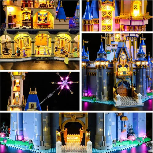 Vista 4 de YEABRICKS Luz LED para Lego-43222 modelo de bloques de construcción de castillo de Disney (juego de Lego no incluido) Beginner-Friendly DIY LED