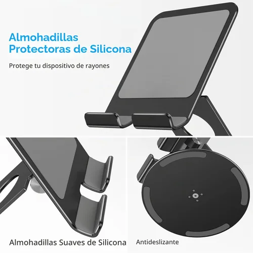Vista 9 de OMOTON Soporte giratorio para tablet iPad con base giratoria 360°, soporte plegable ajustable para dibujo, compatible con iPad Pro/Air/Mini y más